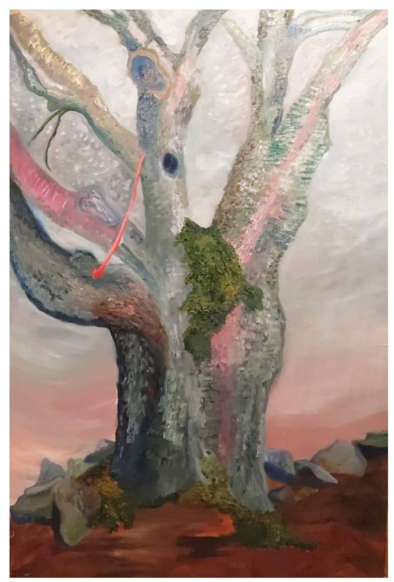 Original Expressionism Tree Paintings by Harriet Zabusky-Zand