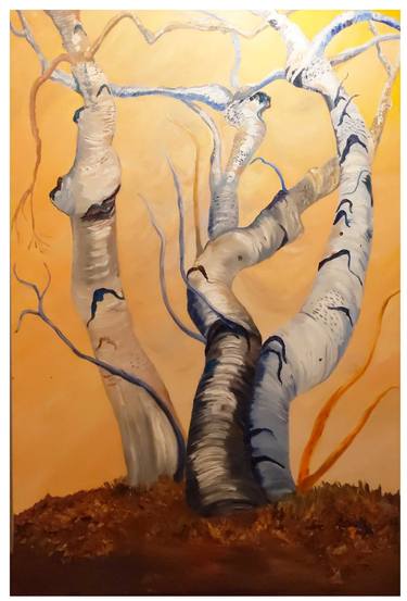 Original Figurative Tree Paintings by Harriet Zabusky-Zand