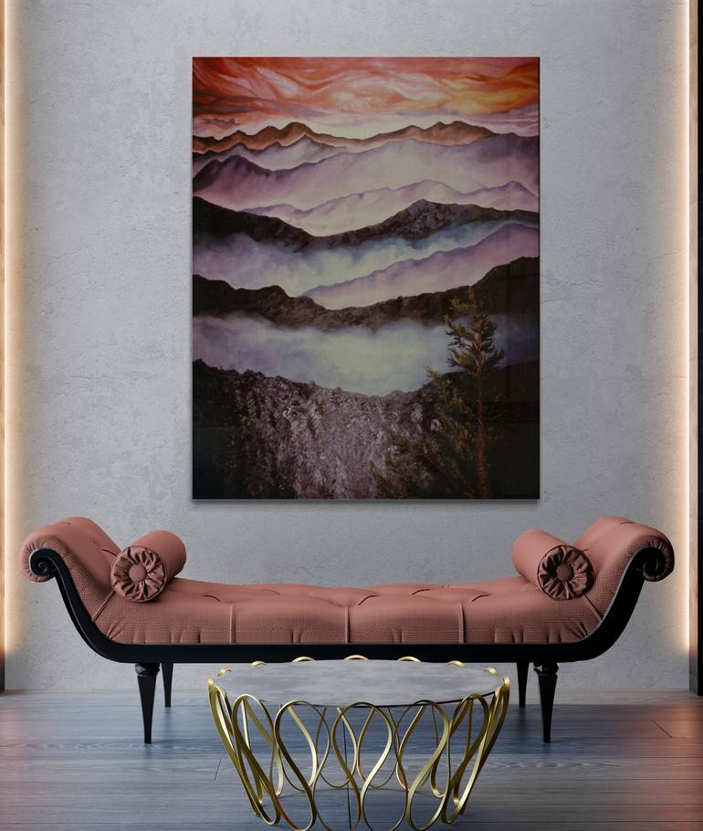 Original Abstract Landscape Painting by Harriet Zabusky-Zand