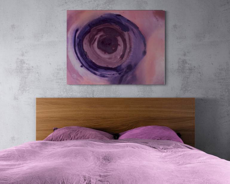 Original Abstract Outer Space Painting by Harriet Zabusky-Zand