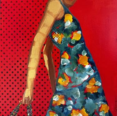 Original Abstract Women Painting by Christina Akerson