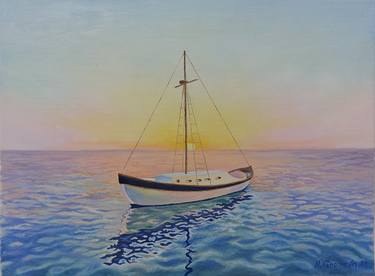 Print of Boat Paintings by Natallia Gromova