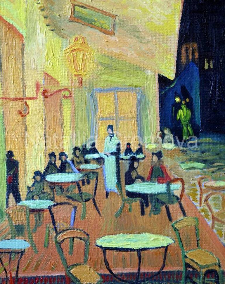 Original Figurative Cities Painting by Natallia Gromova