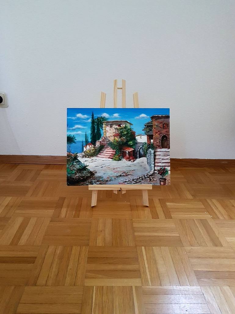 Original Figurative Garden Painting by Natallia Gromova