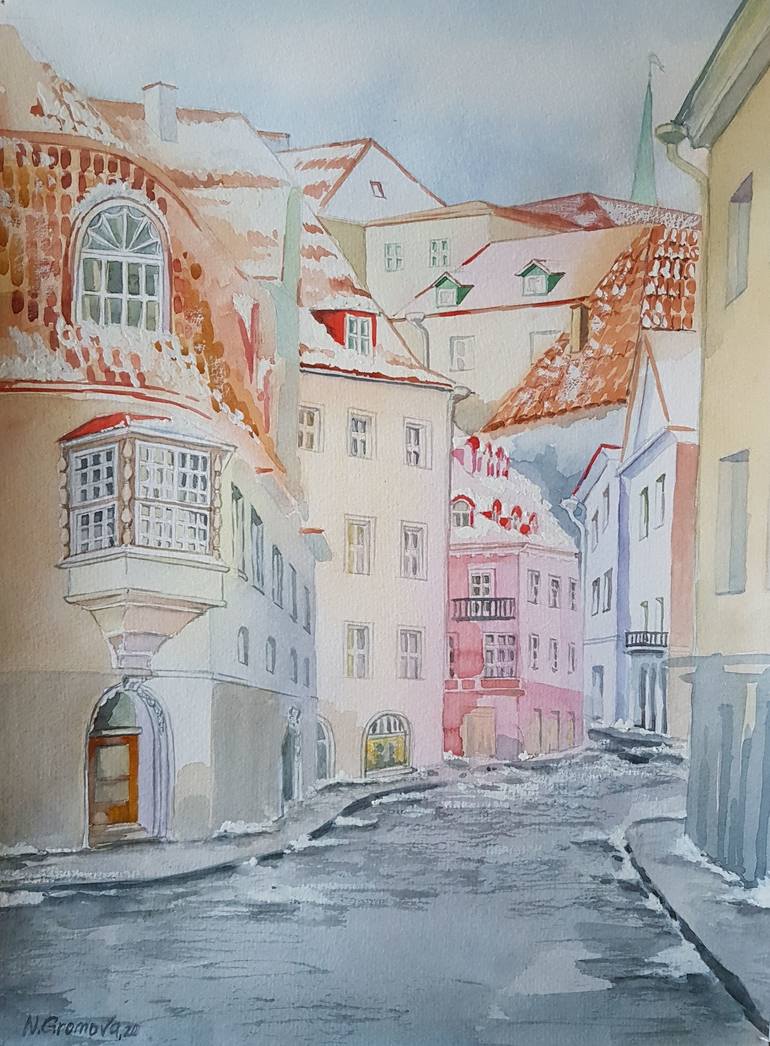 Original Cities Painting by Natallia Gromova