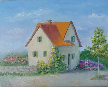 Flowers and house thumb