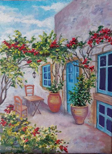 Saatchi Art Artist Natallia Gromova; Paintings, “Vases in the courtyard” #art
