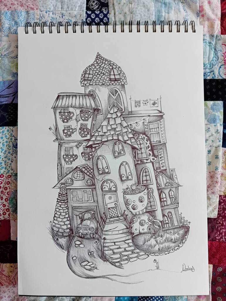 Original Home Drawing by Nastka  Bydan