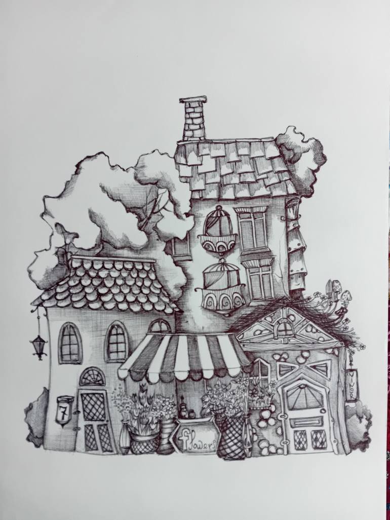 Print of Dada Architecture Drawing by Nastka  Bydan