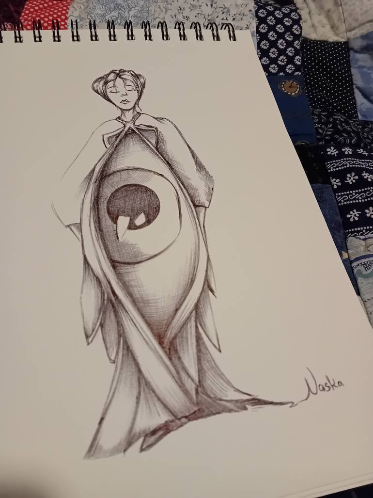 Original Figurative People Drawing by Nastka  Bydan