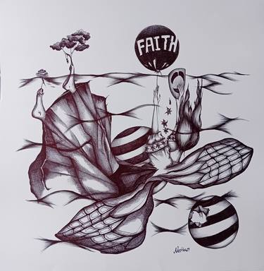 Original Black & White Religion Drawings by Nastka Bydan