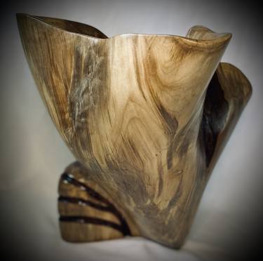 "Harmony" Large Sculptural Spalted Maple Vase thumb