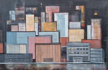 Original Contemporary Cities Paintings by Jerry Clovis