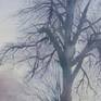 My intention was to paint the winter and this tree in the fog suggested me the correct mood. Watercolor was, in my opinion the perfect technique to obtain my target. This painting has been published on the n.47 (Season) of Leonardo Collection: the instructional art books series.
The wide chromatic range of blu and violet permitted me to create this cold atmosphere.