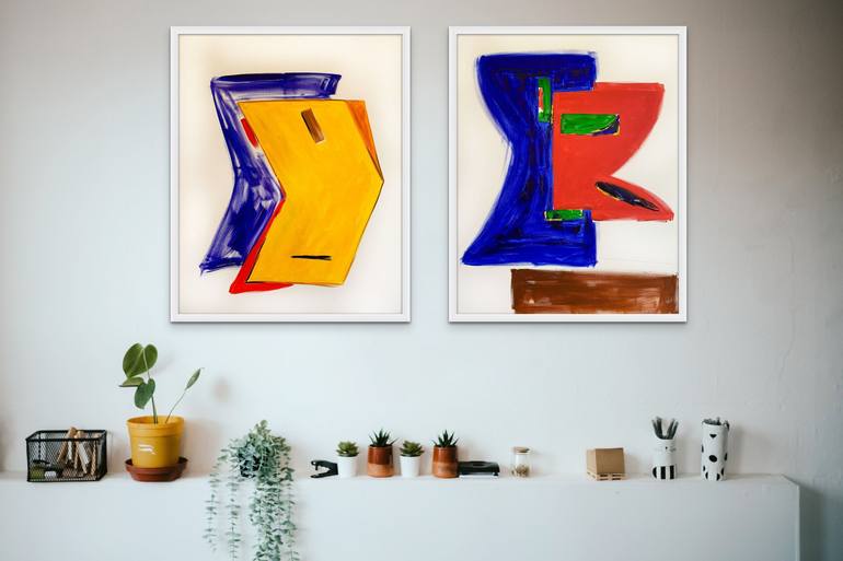 Original Abstract People Painting by Katya Kononenko