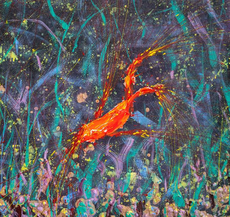 Original Abstract Fish Painting by Katya Kononenko