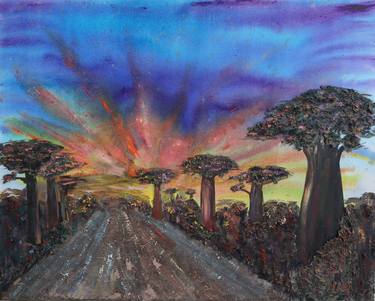 Sunset with baobabs thumb