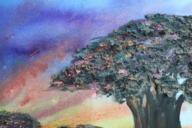 Original Abstract Tree Painting by Katya Kononenko