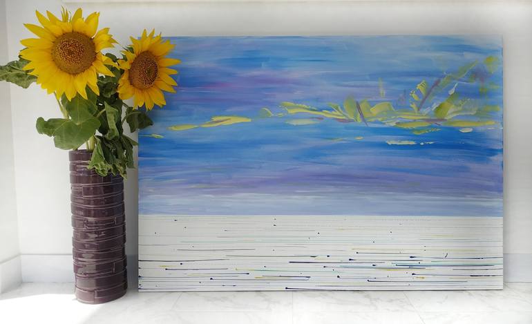 Original Abstract Seascape Painting by Katya Kononenko