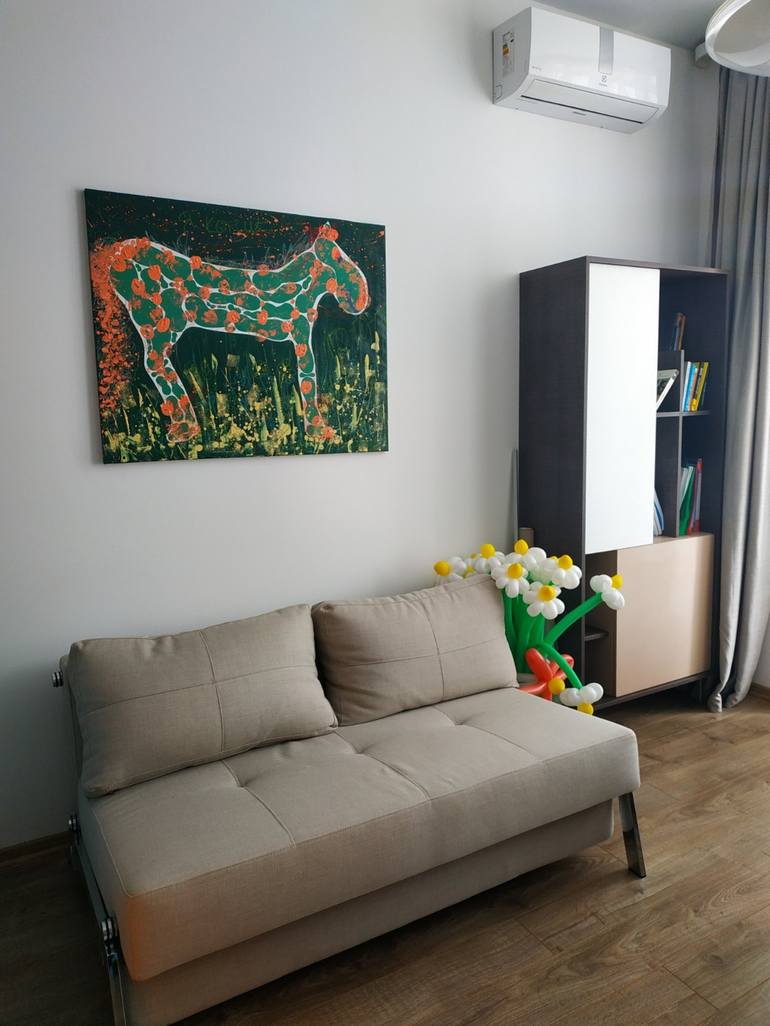 Original Abstract Animal Painting by Katya Kononenko