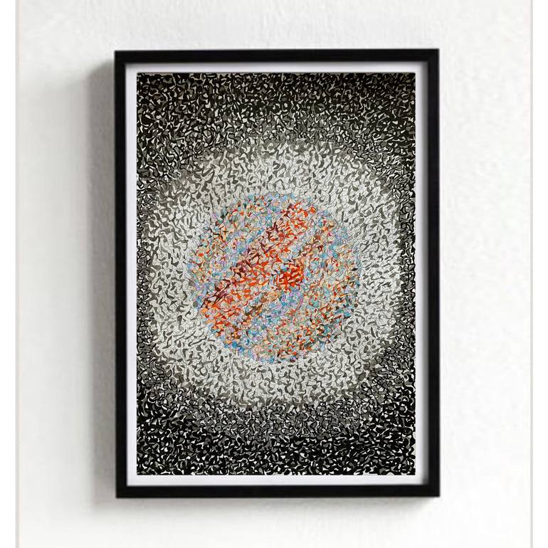 Original Abstract Expressionism Outer Space Drawing by Katya Kononenko