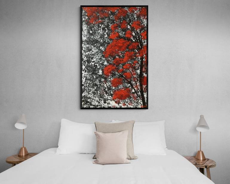 Original Abstract Floral Painting by Beena Sohail