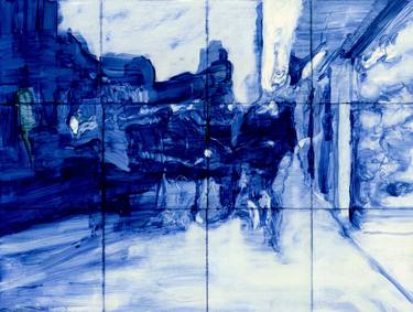 Print of Abstract Cities Paintings by Paloma Gomez