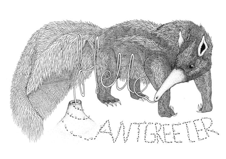 Greeter Drawing The Ant greeter Drawing by David Davis | Saatchi Art