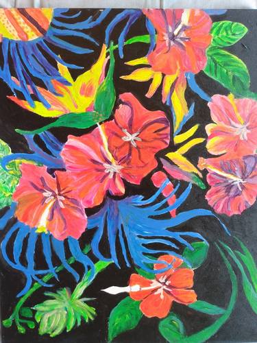 Original Abstract Botanic Paintings by Sharon Blackwell