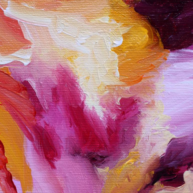 Original Abstract Floral Painting by Sabine  Siewert