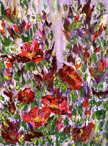 Original Expressionism Floral Paintings by Julie Wynn