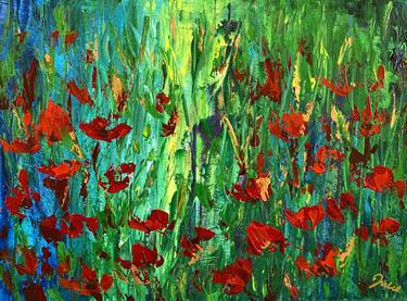 Original Expressionism Floral Paintings by Julie Wynn