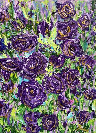 Original Abstract Expressionism Floral Painting by Julie Wynn
