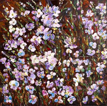 Original Abstract Expressionism Floral Painting by Julie Wynn