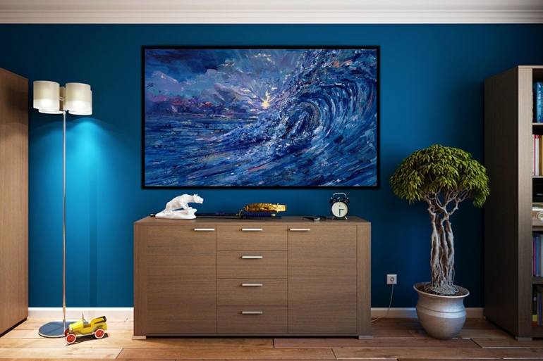 Original Fine Art Seascape Painting by Julie Wynn