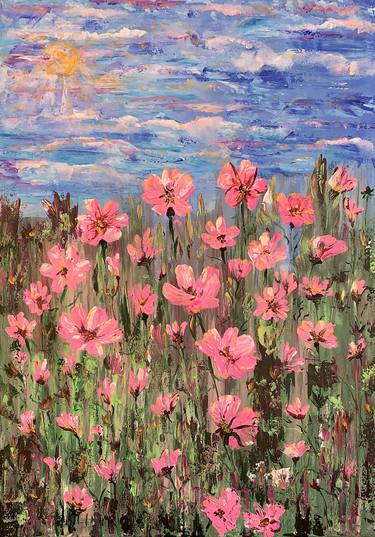 Print of Impressionism Floral Paintings by Julie Wynn