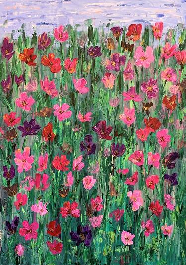 Original Impressionism Floral Paintings by Julie Wynn