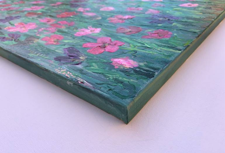 Original Impressionism Floral Painting by Julie Wynn