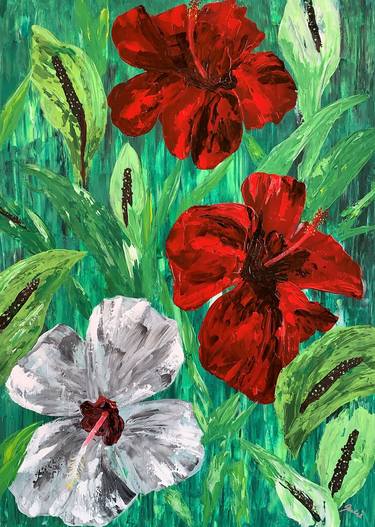 Original Fine Art Floral Paintings by Julie Wynn