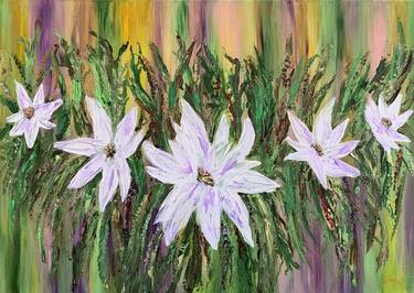 Original Fine Art Floral Paintings by Julie Wynn