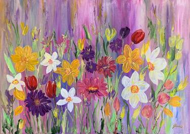 Original Fine Art Floral Paintings by Julie Wynn