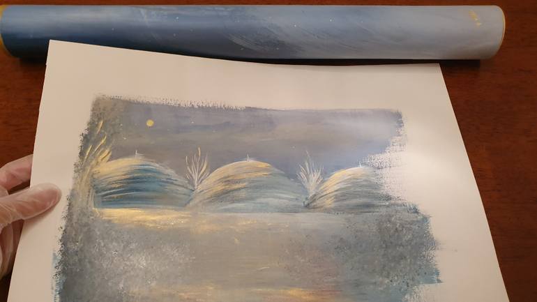 Original Abstract Landscape Painting by Nadia Alamri