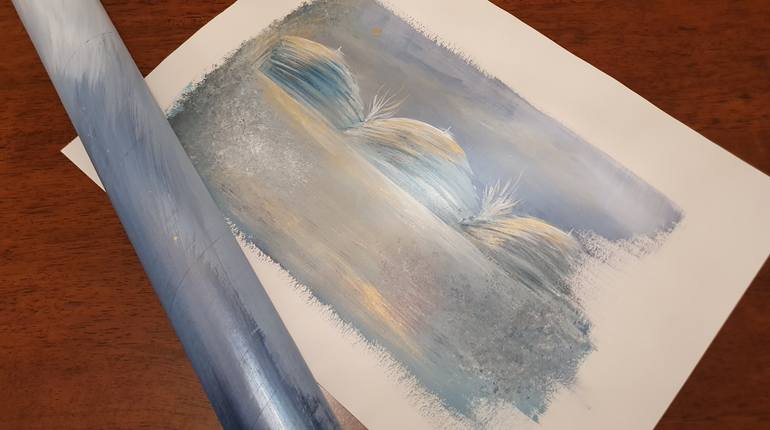 Original Abstract Landscape Painting by Nadia Alamri