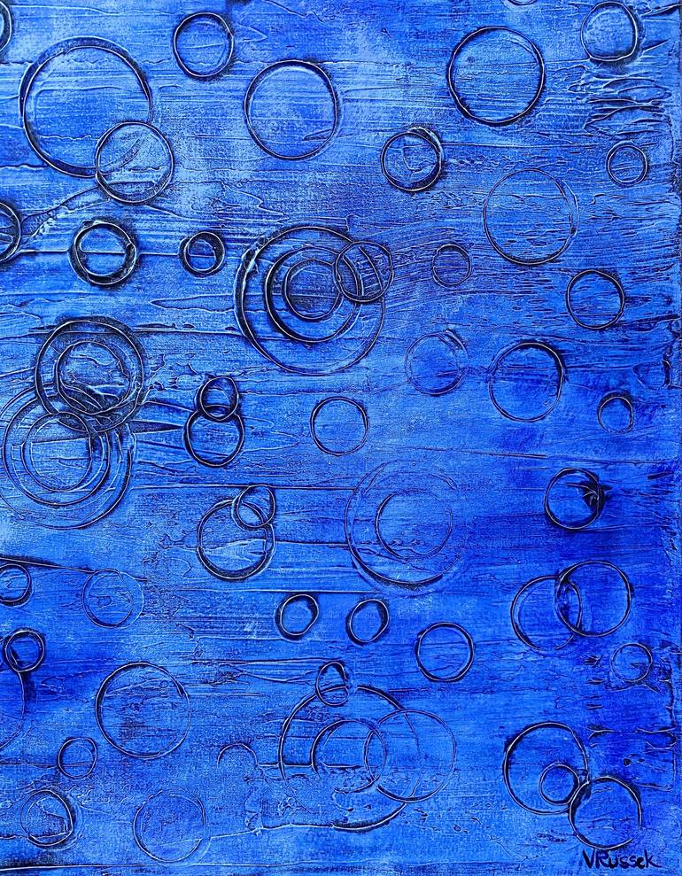 Original Abstract Water Painting by Veronica Russek