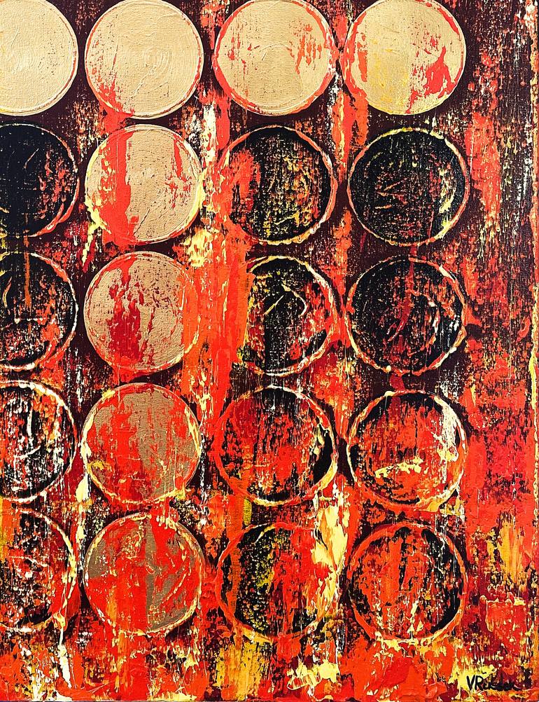 Original Abstract Religion Painting by Veronica Russek