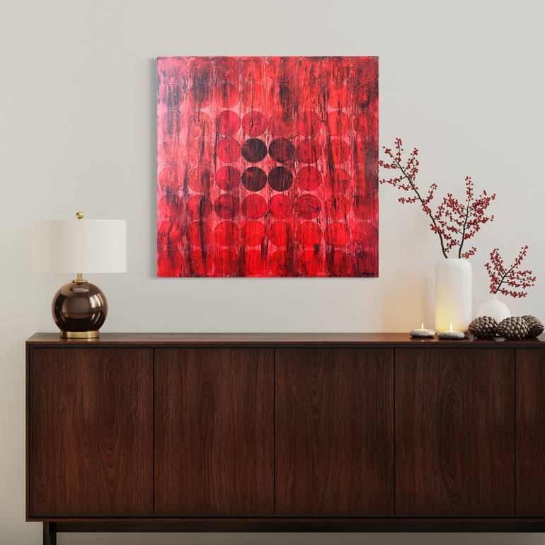 Original Abstract Geometric Painting by Veronica Russek