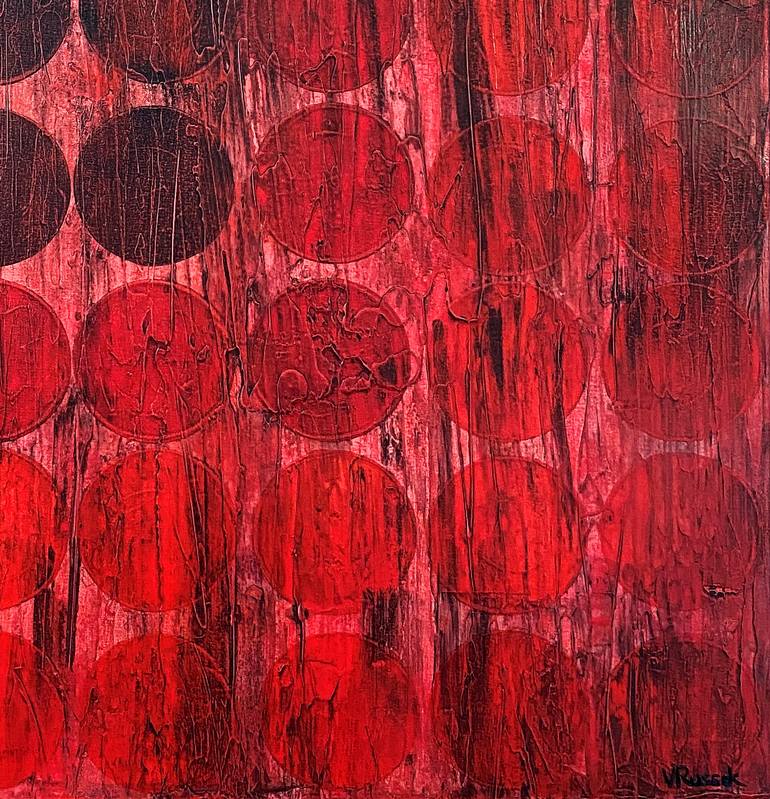 Original Abstract Geometric Painting by Veronica Russek