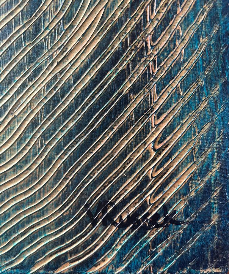 Original Abstract Geometric Painting by Veronica Russek