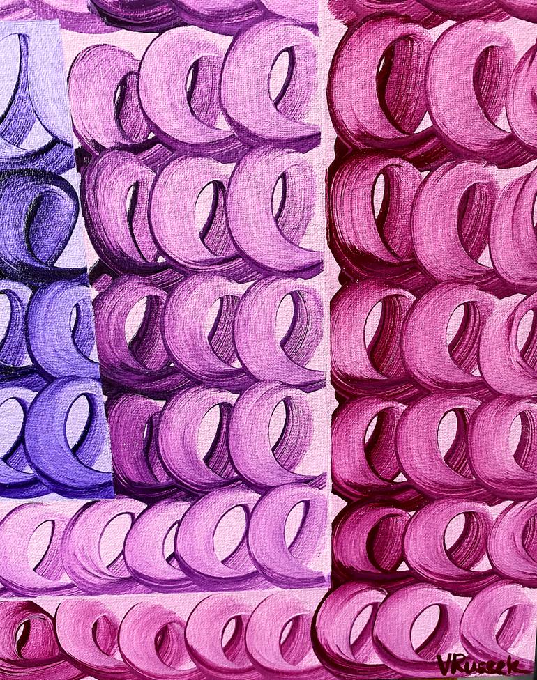 Original Abstract Geometric Painting by Veronica Russek