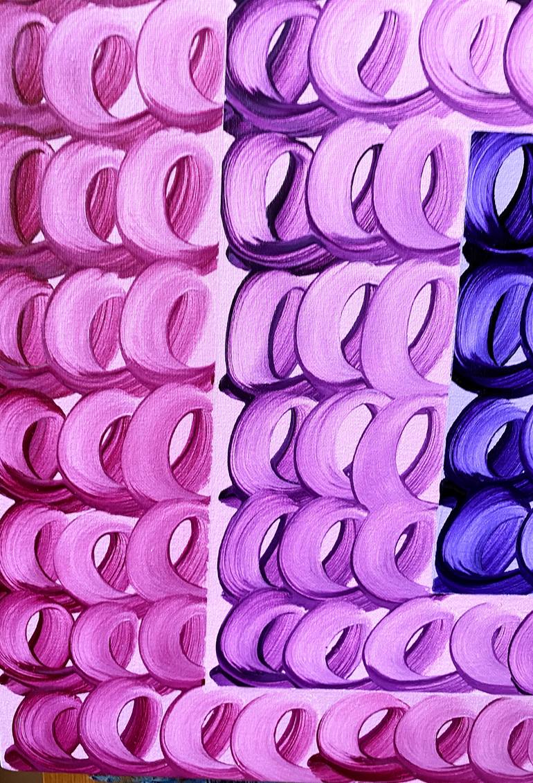 Original Abstract Geometric Painting by Veronica Russek